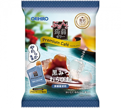 オリヒロ｜ぷるんと蒟蒻ゼリープレミアムカフェ 黒みつわらび餅